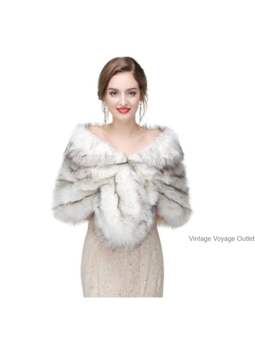 Faux Fur Shawl Wrap Cape Bridal Wedding Party
